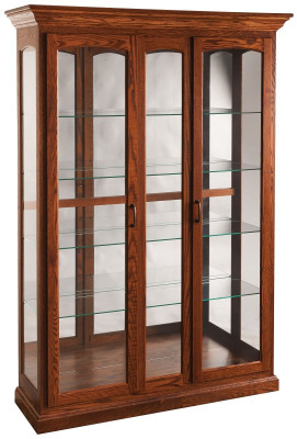 Oak 2-Door Curio Cabinet