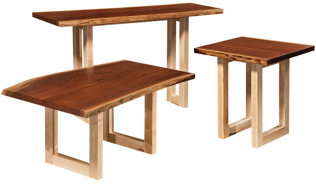 Rustic Walnut and Brown Maple Tables