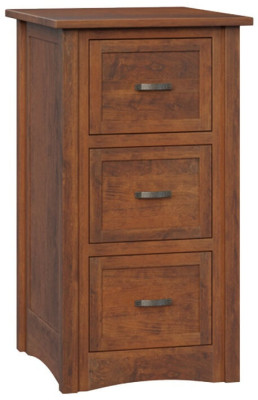 3-Drawer Cherry File Cabinet