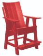 Bright Red Mindelo High Adirondack Chair