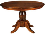 Montalban Single Pedestal Table in Brown Maple