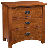 Muskogee 3-Drawer Bedside Table