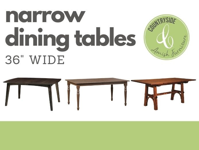 Narrow Dining Tables Made From Solid Wood
