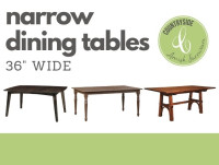Narrow Dining Tables Made From Solid Wood