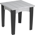 Dove Gray and Black New Guinea End Table