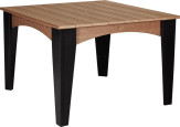 Antique Mahogany and Black New Guinea Square Outdoor Table