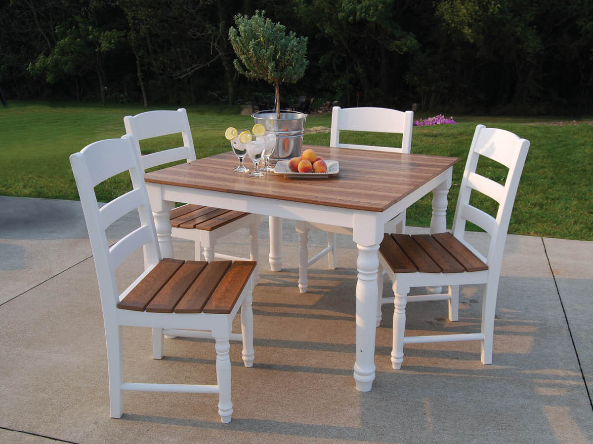 Farmhouse Patio Dining Table and Chairs