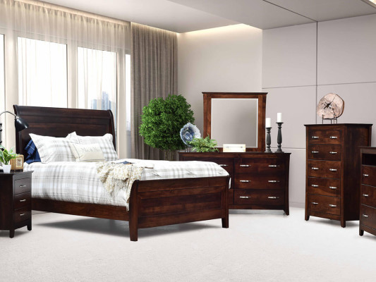 Modern Hardwood Bedroom Set