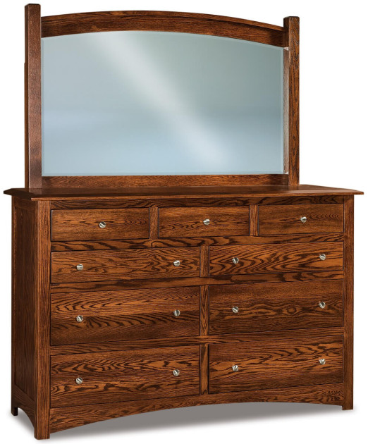 Norway Tall Mirrored Dresser - Countryside Amish Furniture