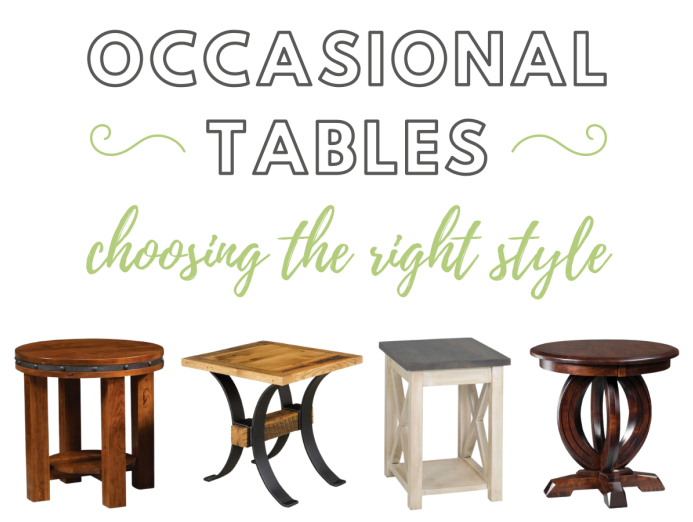Occasional Tables - Choosing the Right Style