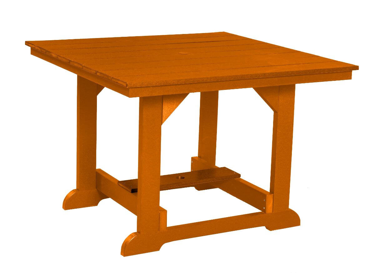 Orange Oristano Square Outdoor Dining Table