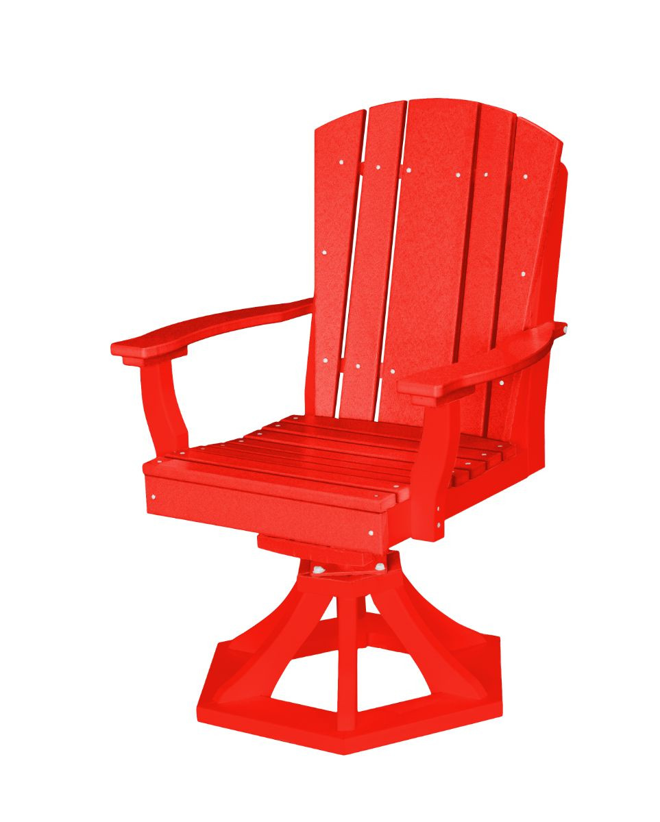 Bright Red Oristano Outdoor Swivel Dining Chair