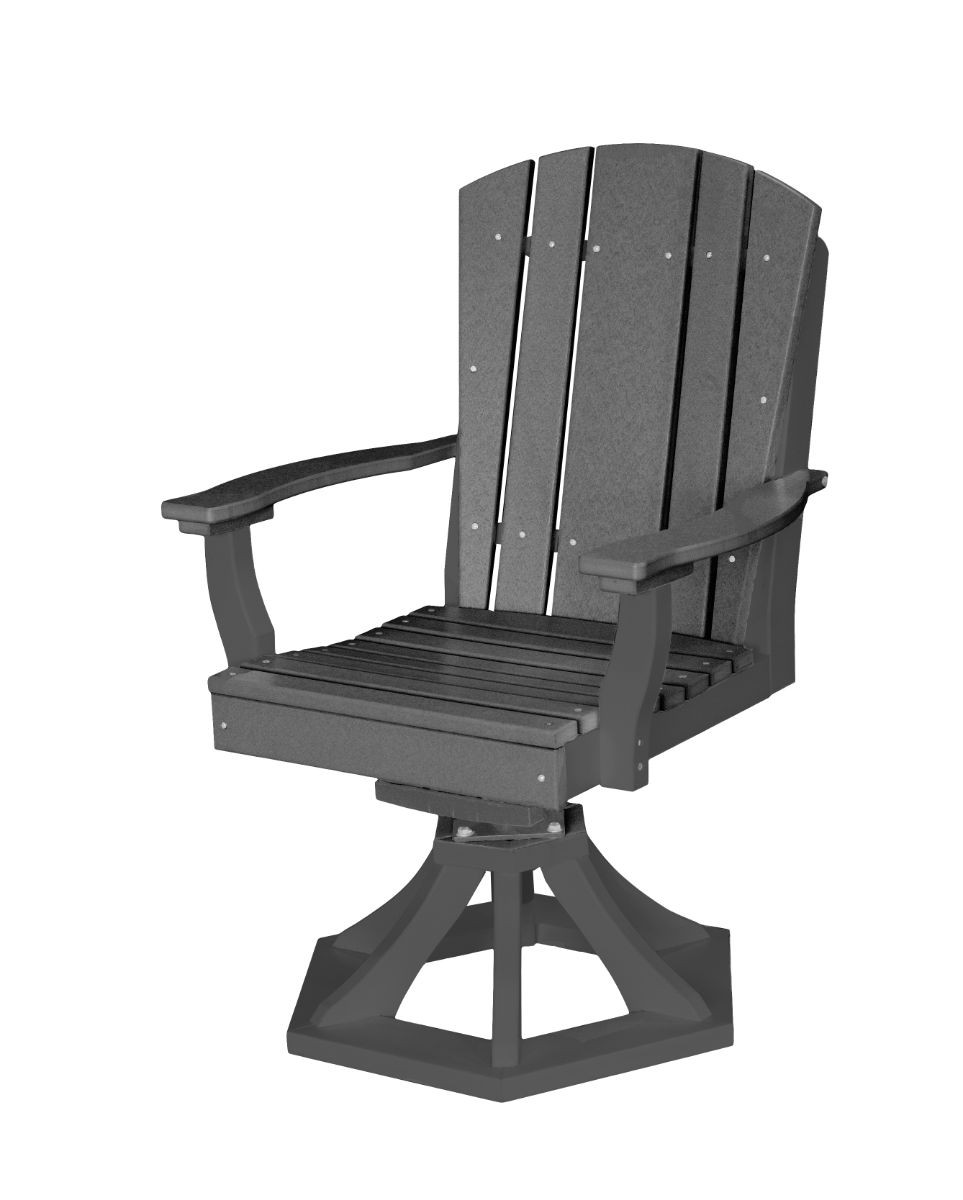 Dark Gray Oristano Outdoor Swivel Dining Chair