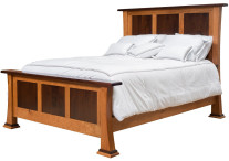 Ottawa Panel Bed: Two Tone Wood