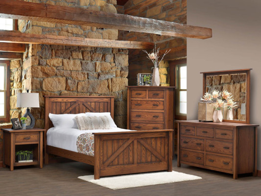 Real Wood Farmhouse Bedroom Furniture