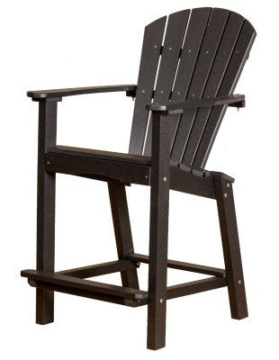 Black Panama High Outdoor Dining Chair