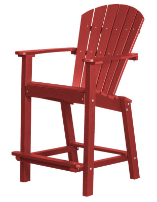 Cardinal Red Panama High Outdoor Dining Chair