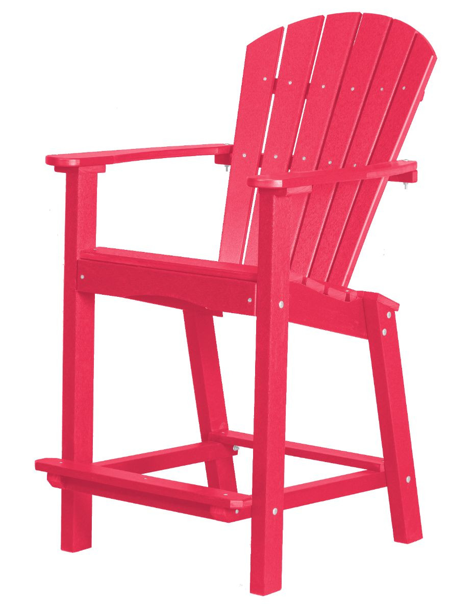 Pink Panama High Outdoor Dining Chair