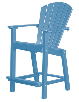 Powder Blue Panama High Outdoor Dining Chair