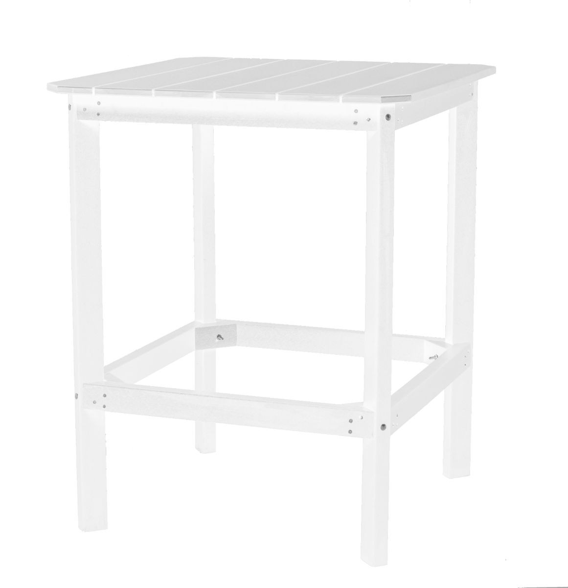 White Panama High Outdoor Dining Table