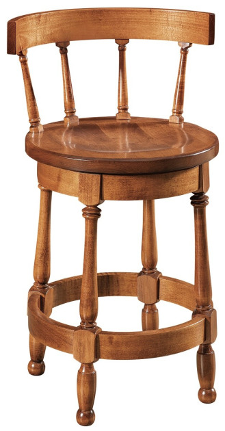 Pawnee Swivel Barstool with Back