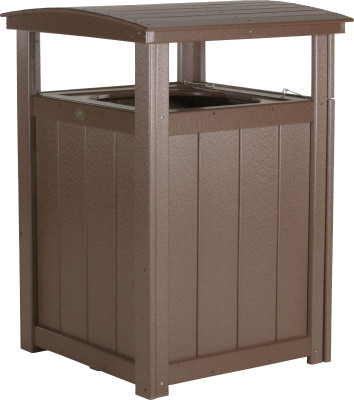 Chestnut Brown Pigeon Point Commercial Outdoor Trashcan