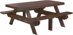 Chestnut Brown Portstewart Poly Picnic Table