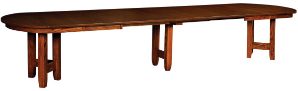 Fully Extended Riedel Oval Dining Room Table
