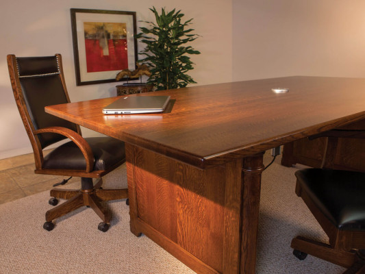 Solid Wood Amish Boardroom Table