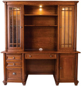 Risley Office Desk with Hutch Top