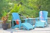 Aruba Blue Poly Chairs