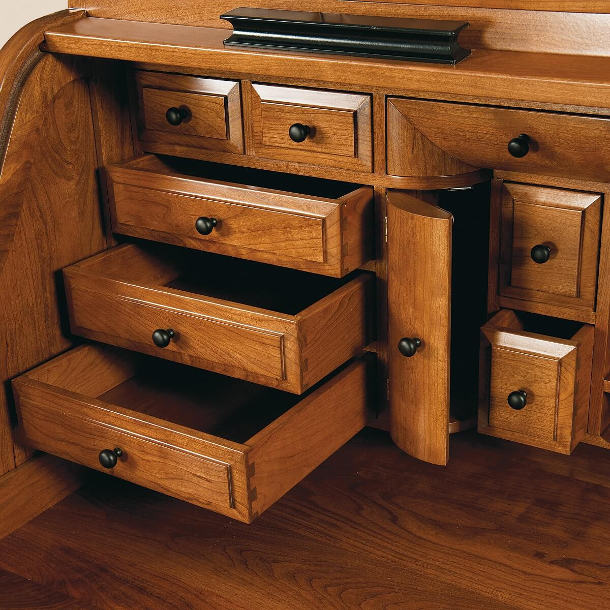 Dovetailed Roll Top Drawers