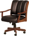 Roslyn Office Chair with Black leather