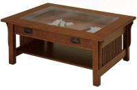 Rushmore Glass Top Coffee Table With Shadow Box - 38