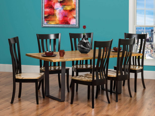Rustic Ritz Live Edge Table with Terrenova Chairs