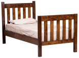 Brown Maple Twin Bed