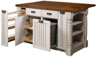 Kitchen Island with Reclaimed Top
