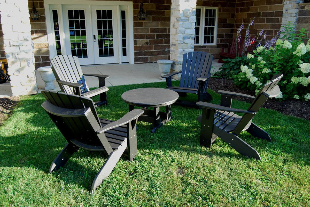 Pictured with the Sidra Adirondack Chairs in Black 