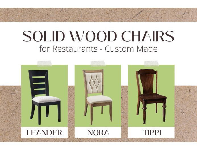 Solid Wood Chairs for Restaurants - Custom Made