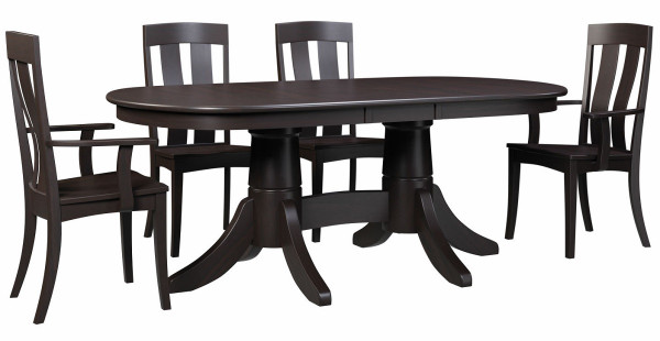 Starkville Double Pedestal Table with Ansonia Chairs