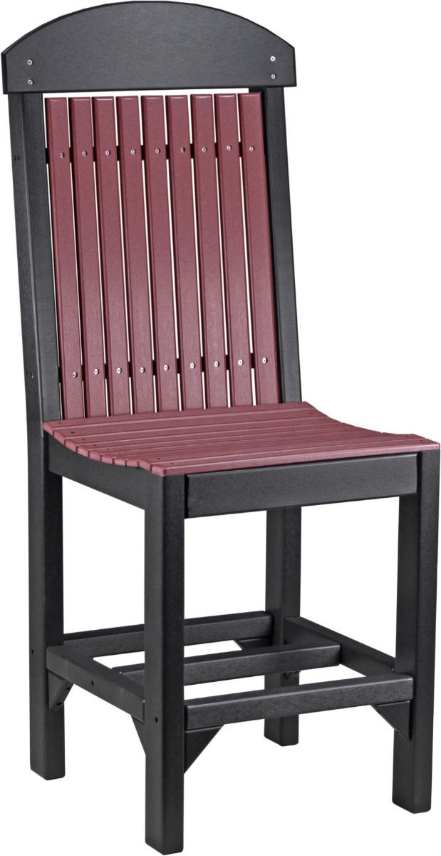 Cherrywood and Black Stockton Outdoor Bar Chair