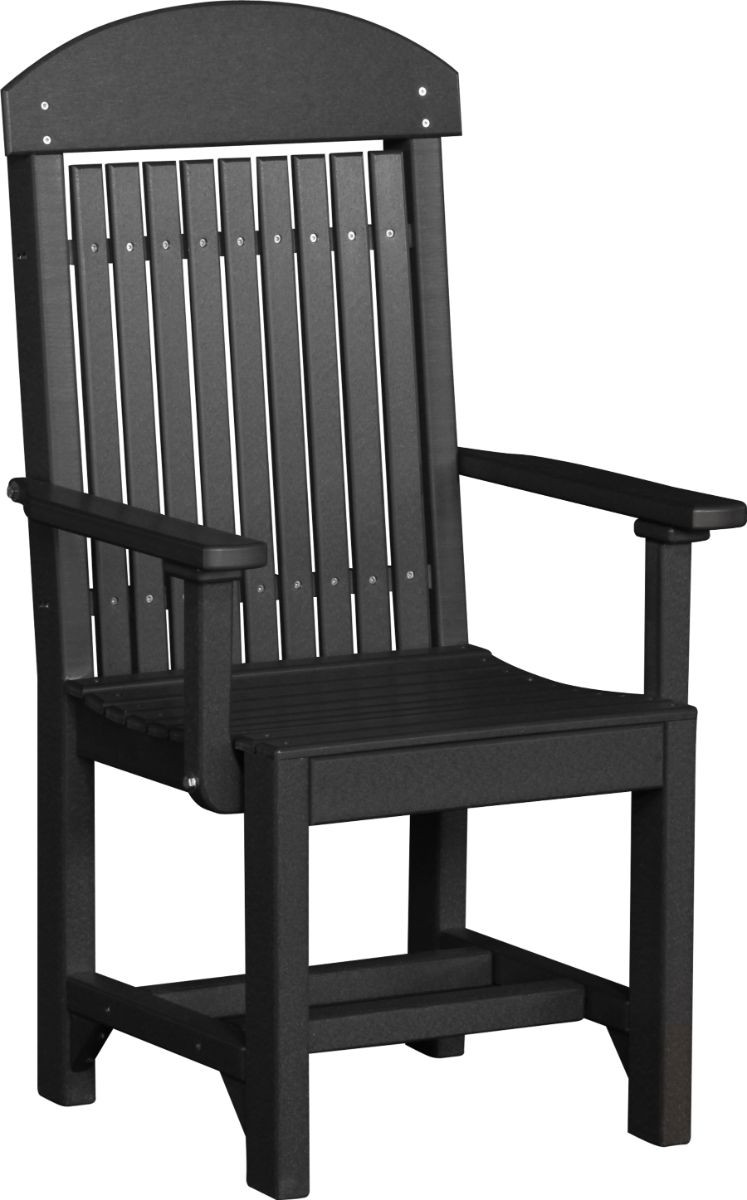 Black Stockton Outdoor Dining Arm Chair