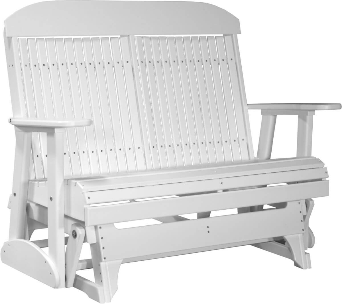 White Stockton Outdoor Glider Bench