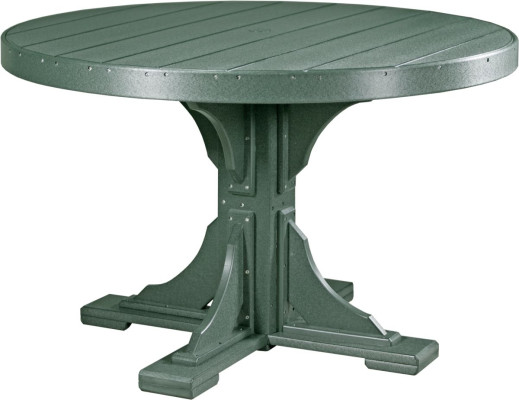 Green Stockton Outdoor Single Pedestal Table