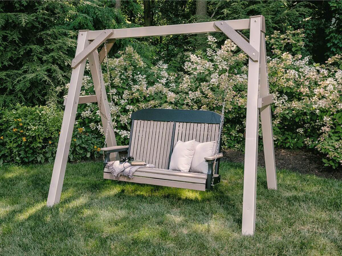 Stockton Porch Swing and Clay A-Frame