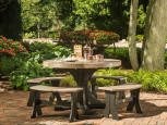 Two Tone Round Outdoor Table Set