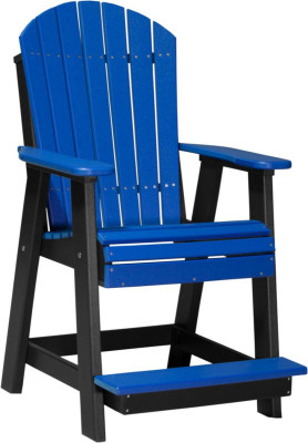 Blue and Black Tahiti Adirondack Balcony Chair