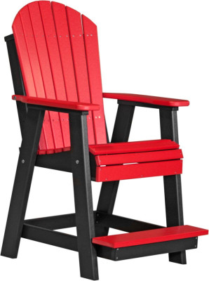 Red and Black Tahiti Adirondack Balcony Chair
