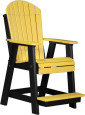 Yellow and Black Tahiti Adirondack Balcony Chair