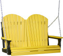 Yellow and Black Tahiti Adirondack Porch Swing